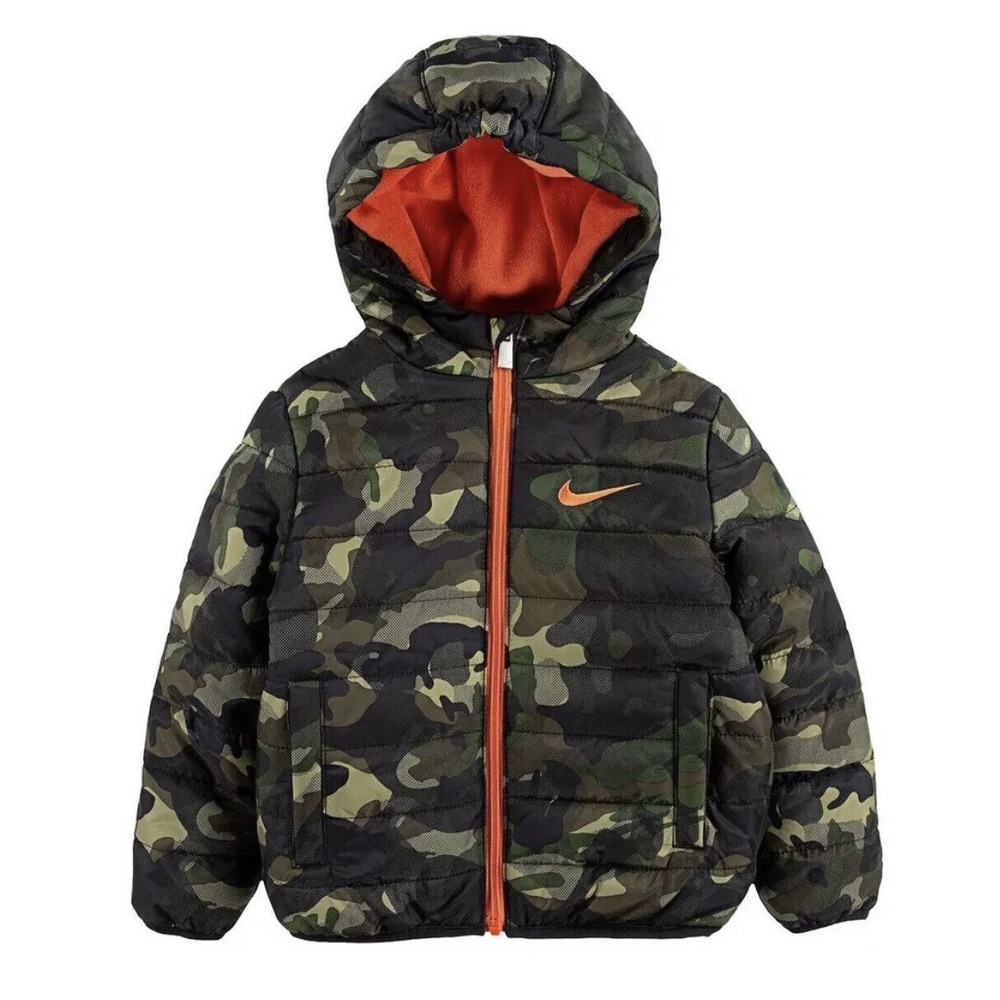 NWT Nike Baby/Toddler 12M Boy Camouflage Hooded Puffer Midweight Jacket MSRP $75